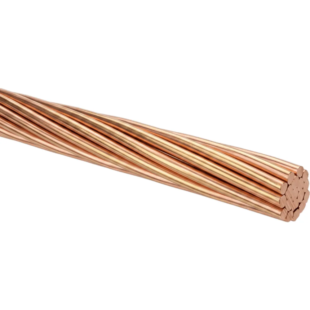 Cable de Cobre Desnudo | Calibre 6 AWG | Construcción Concéntrica | Alta Conductividad Eléctrica | Uso en Líneas Aéreas y Puestas a Tierra
