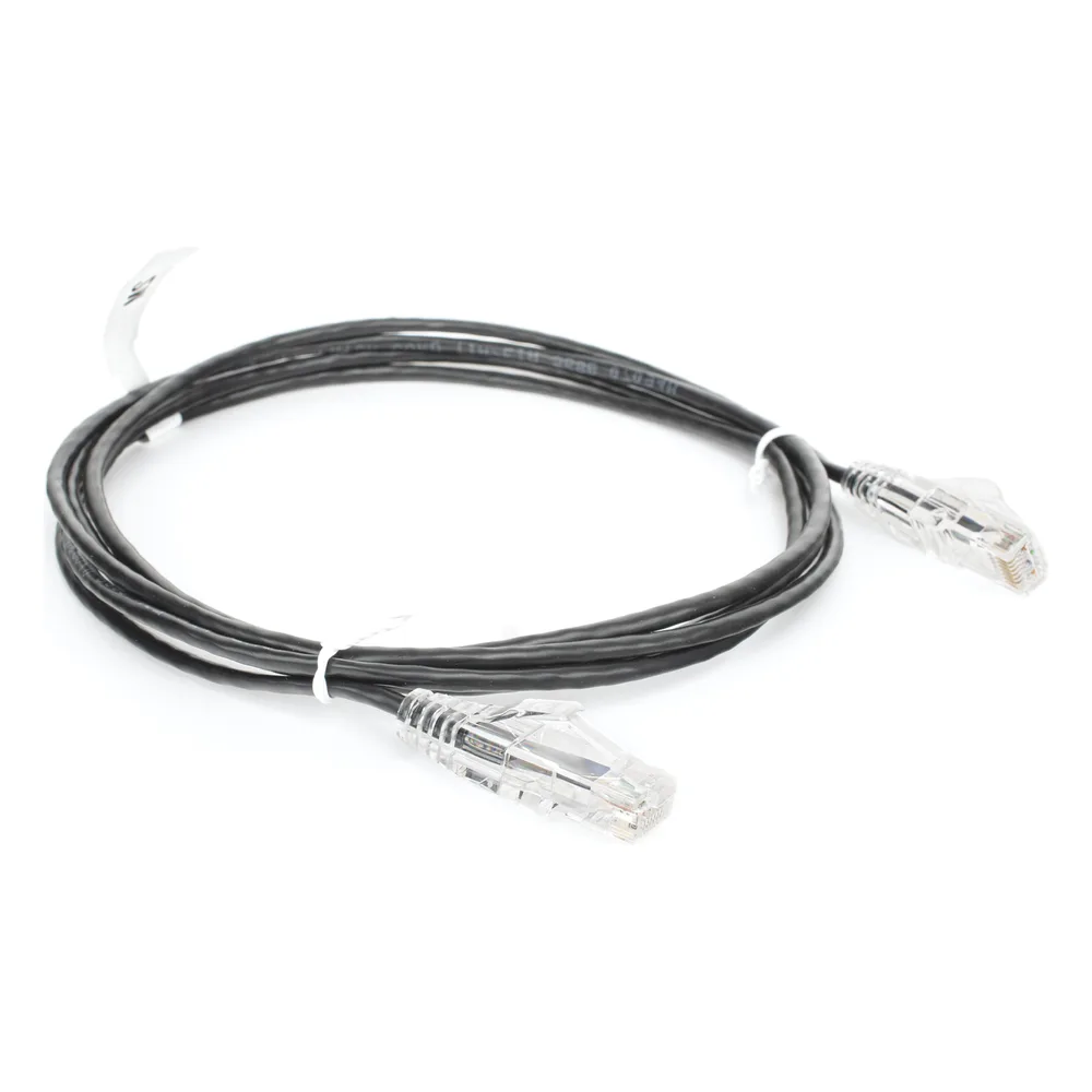 Cable de Parcheo Slim UTP Cat6 - 1.5 Metros (4.92 Pies) Negro Diámetro Reducido (28 AWG) – vista 3