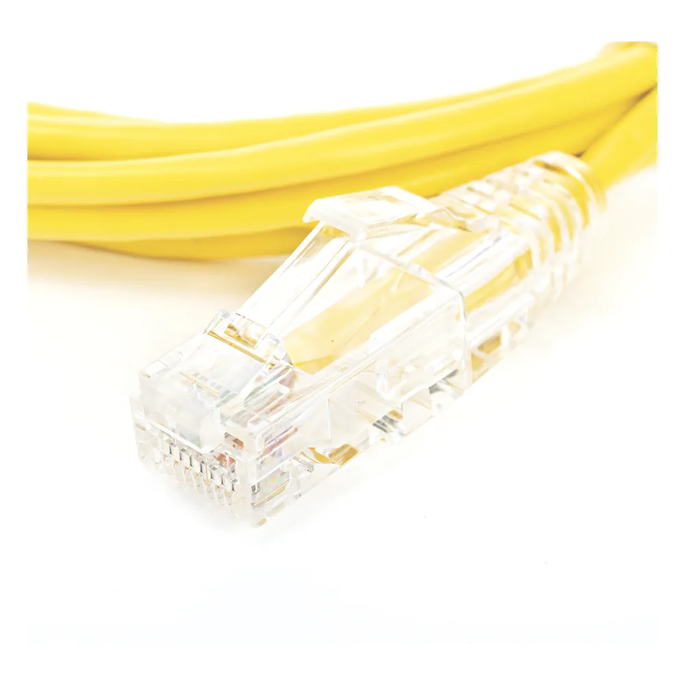 Cable de Parcheo Slim UTP Cat6 - 2 Metros (6.56 Pies) Amarillo Diámetro Reducido (28 AWG) – vista 5