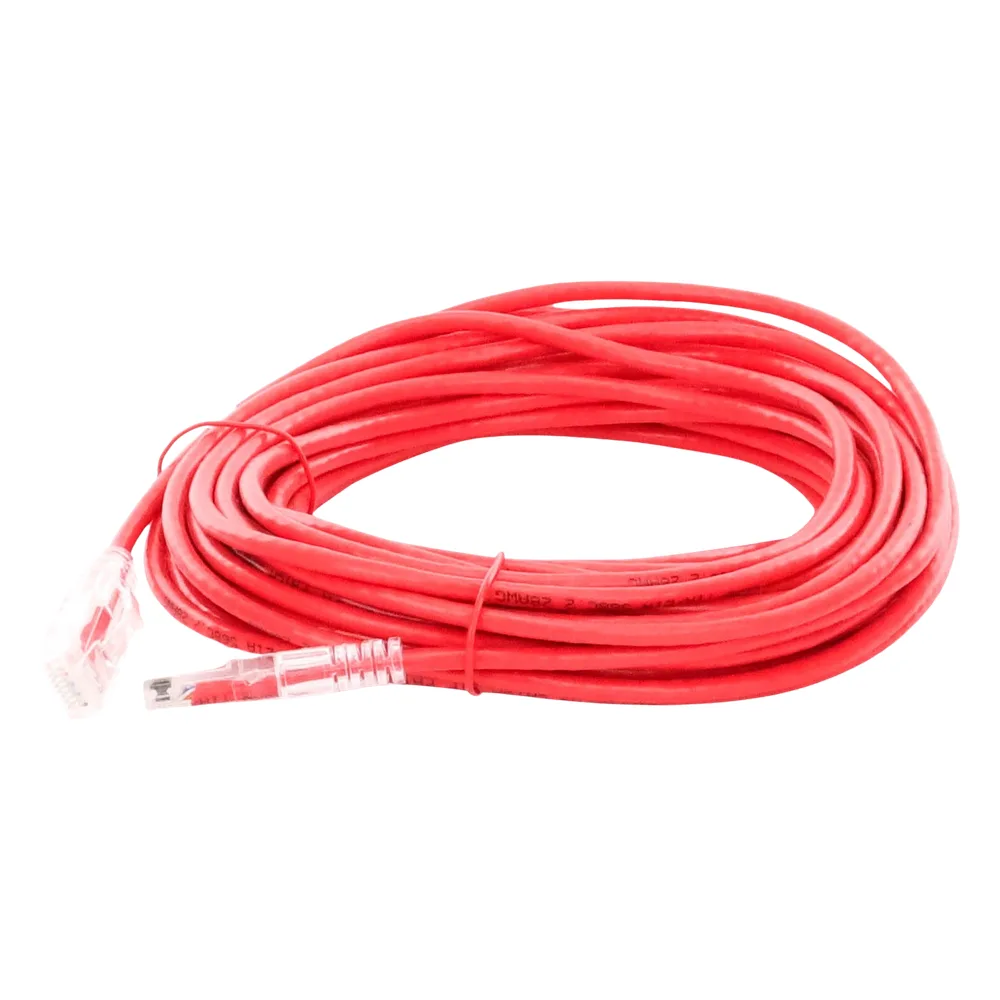 Cable de Parcheo Slim UTP Cat6A - 10 Metros (32.81 Pies) Rojo Diámetro Reducido (28 AWG) – vista 2