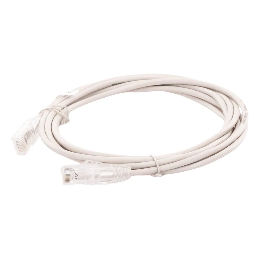 Cable de Parcheo Slim UTP Cat6A - 3 Metros (9.84 Pies) Gris, Diámetro Reducido (28 AWG) – vista 5