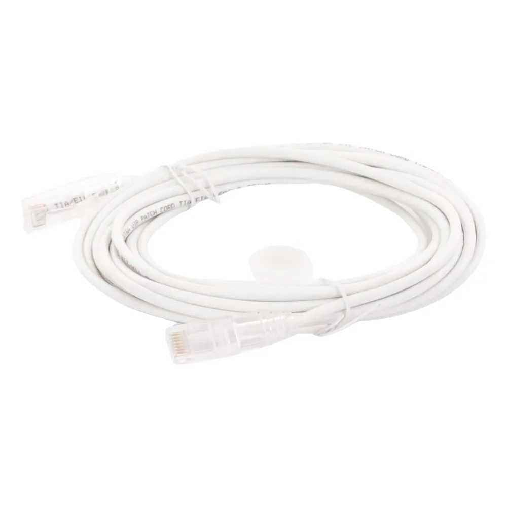 Cable de Parcheo Slim UTP Cat6A - 5 Metros (16.40 Pies) Blanco, Diámetro Reducido (28 AWG) – vista 4
