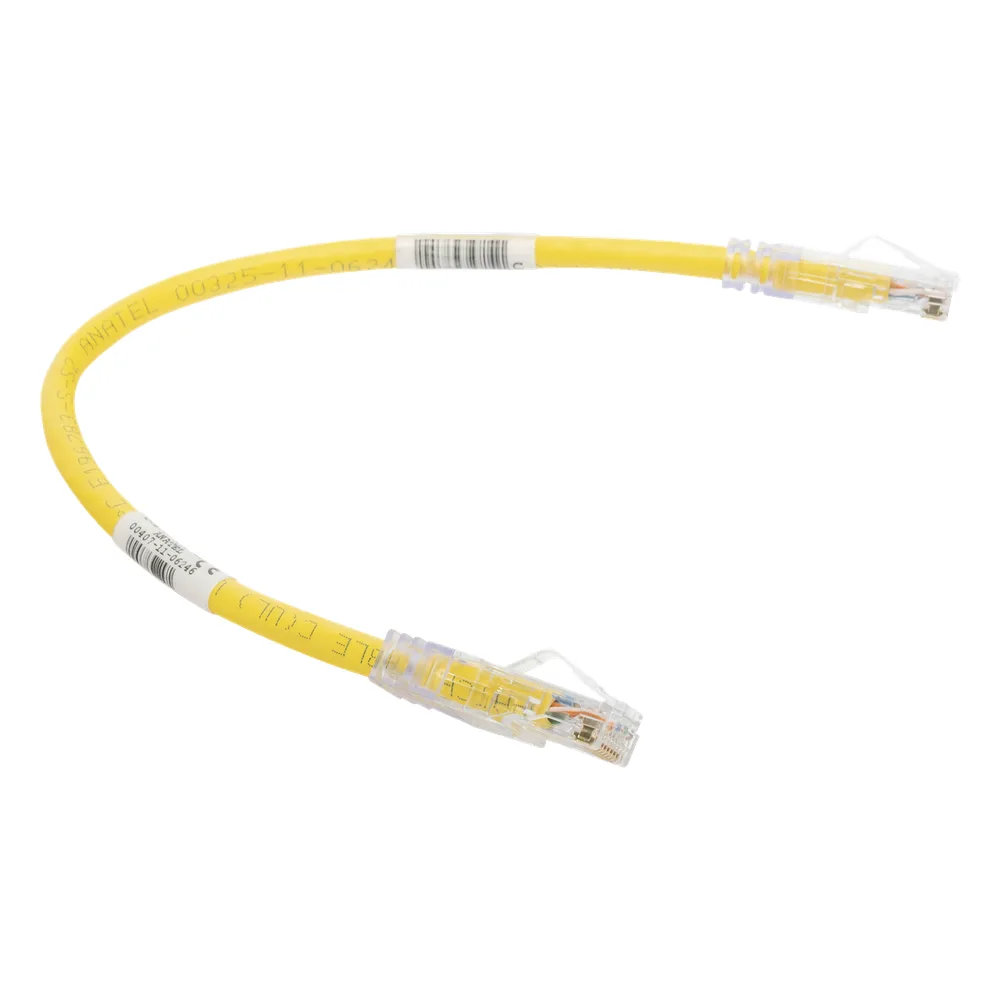 Cable de Parcheo TX6, UTP Cat6, 24 AWG, CM, Color Amarillo, 0.3 Metros (1 Pie) – vista 2