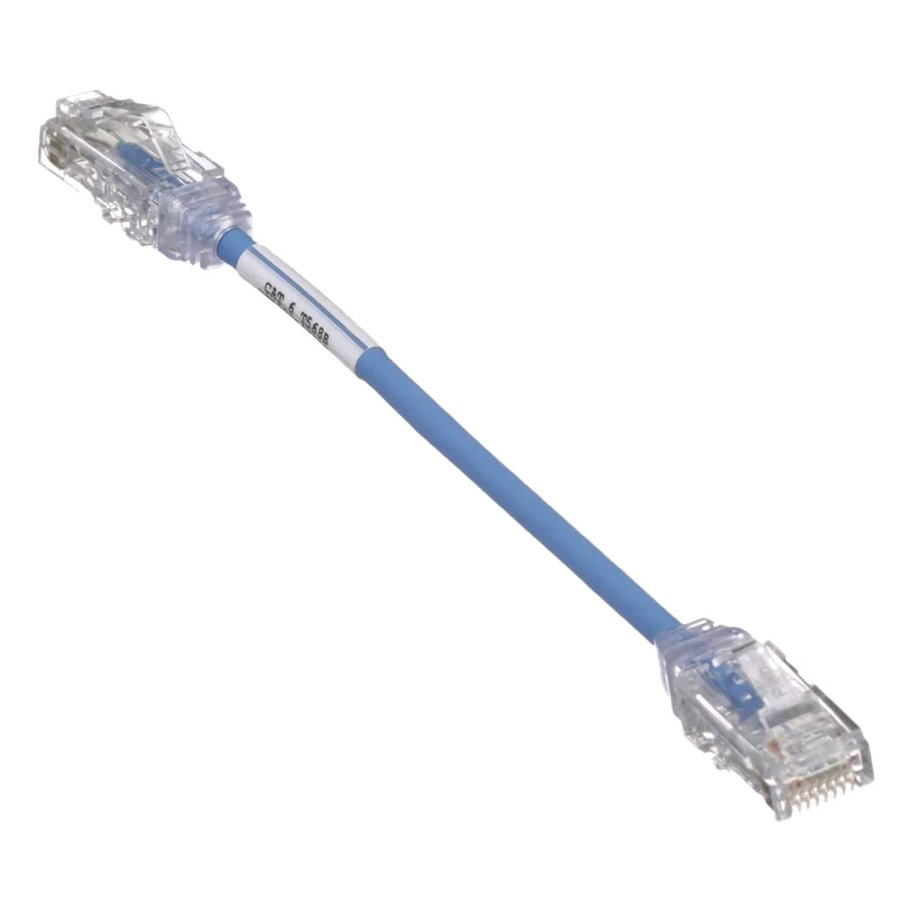 Cable de Parcheo TX6, UTP Cat6, Diámetro Reducido (28AWG), Color Azul, 15.2 cm (6 pulgadas) – vista 2
