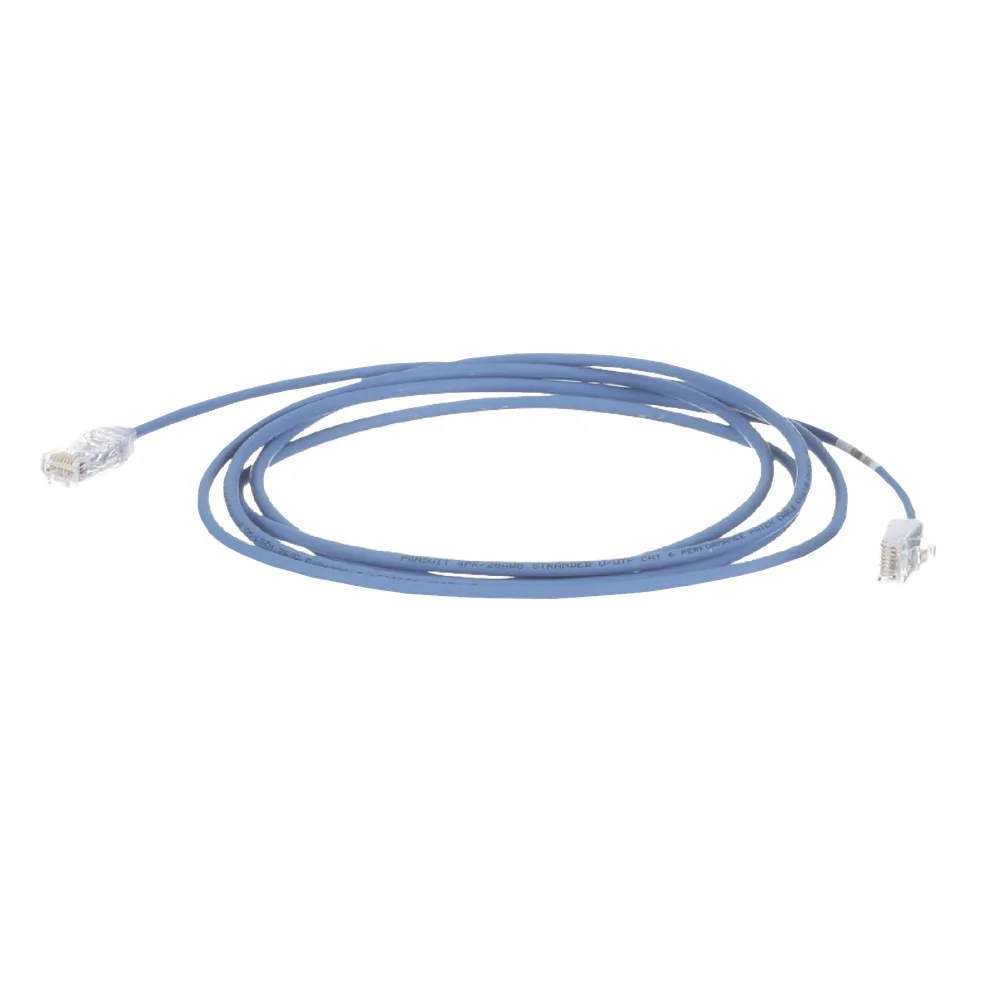 Cable de Parcheo TX6, UTP Cat6, Diámetro Reducido (28AWG), Color Azul, 7.92 Metros (26 Pies)