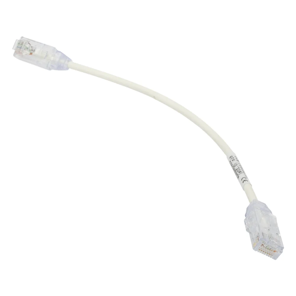 Cable de Parcheo TX6, UTP Cat6, Diámetro Reducido (28AWG), Color Blanco, 20.32 cm (8 Pulgadas) – vista 3
