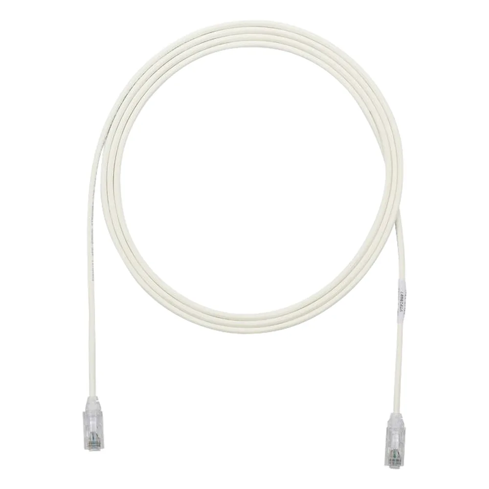 Cable de Parcheo TX6, UTP Cat6, Diámetro Reducido (28AWG), Color Blanco Mate, 5.18 Metros (17 Pies)