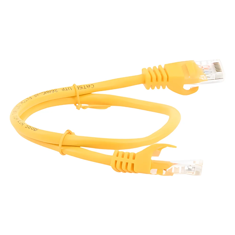Cable de Parcheo UTP Cat5e - 0.5 Metros (1.64 Pies) - Amarillo – vista 4