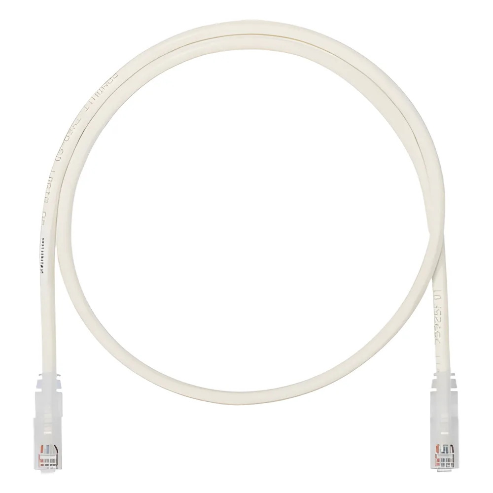 Cable de Parcheo UTP, Cat6A, 24 AWG, CM, Color Blanco, 0.3 Metros (1 Pie)