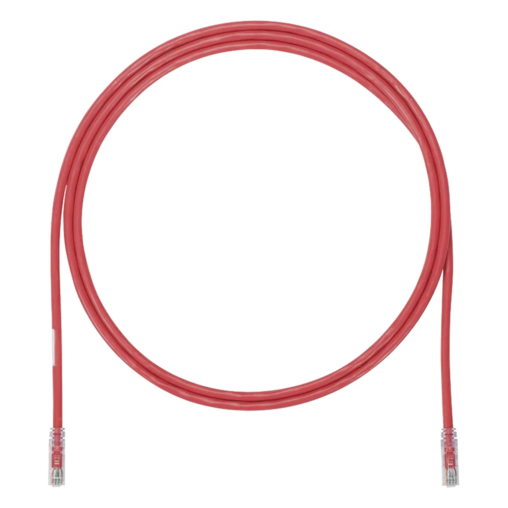 Cable de Parcheo UTP, Cat6A, 24 AWG, CM, Color Rojo, 0.91 Metros (3 Pies)