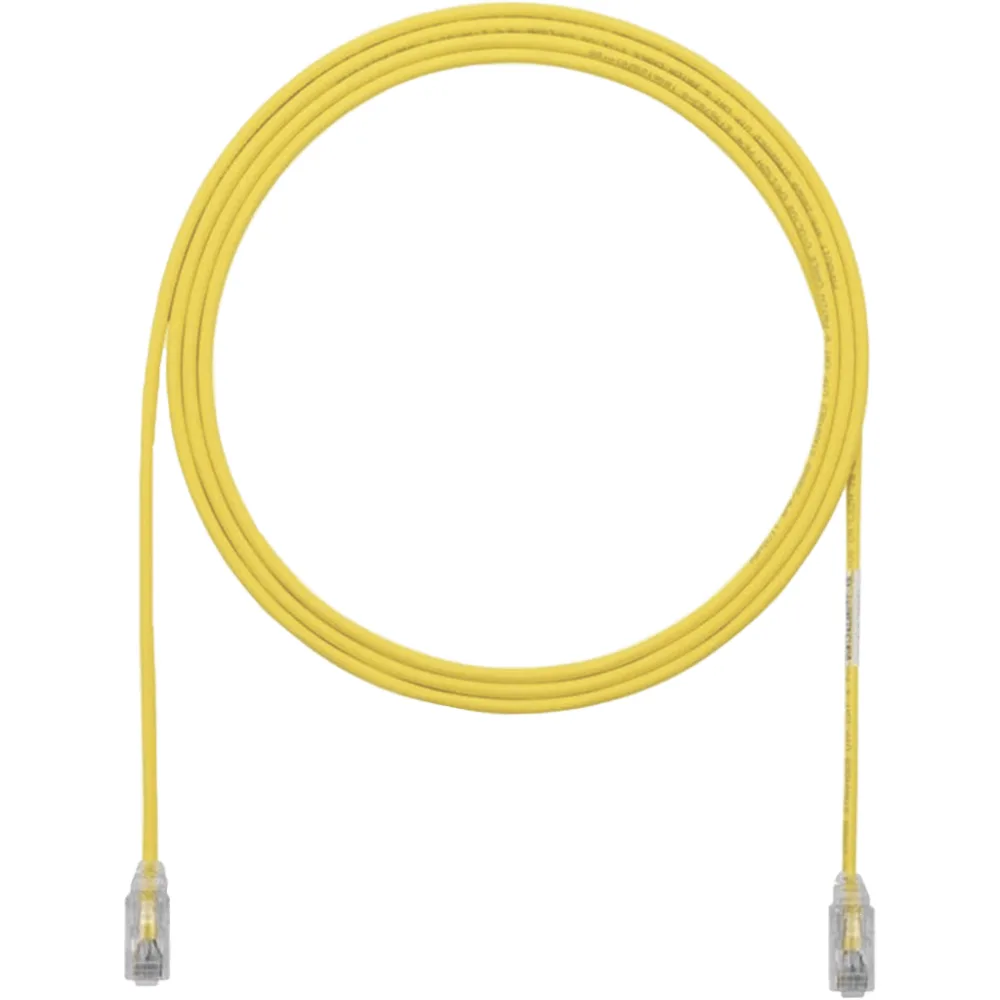 Cable de Parcheo UTP Cat6A, CM/LSZH, Diámetro Reducido (28AWG), Color Amarillo, 10 Metros (32.81 Pies)