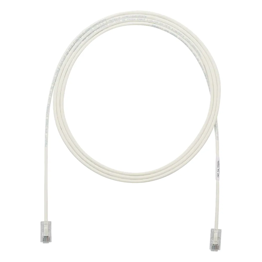 Cable de Parcheo UTP Cat6A, CM/LSZH, Diámetro Reducido (28AWG), Color Blanco Mate, 6.1 Metros (20 Pies)