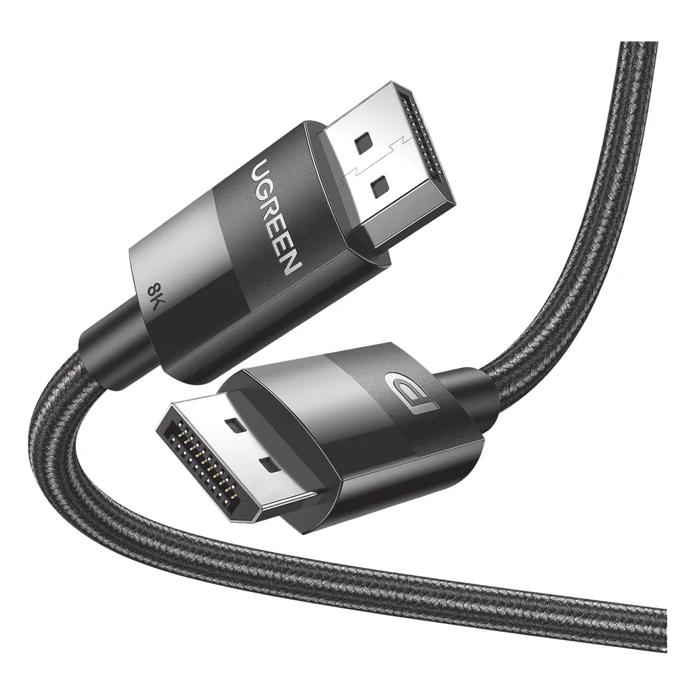 Cable DisplayPort 1.4 | Longitud 2 Metros (6.56 Pies) | Versión DP1.4 | 8K 7680x4320 a 60 Hz | Soporta 3D | HDR | Blindaje Interno Múltiple | Nylon Trenzado | Soporta 32.4Gbps