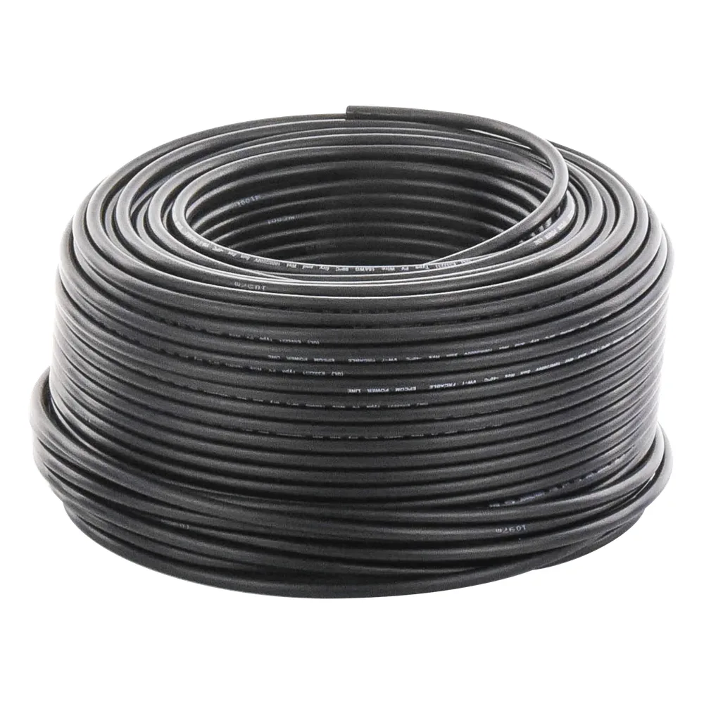 Cable Fotovoltaico Negro / 6mm² (10AWG) / Material COBRE /  2000V / Rollo de 100m