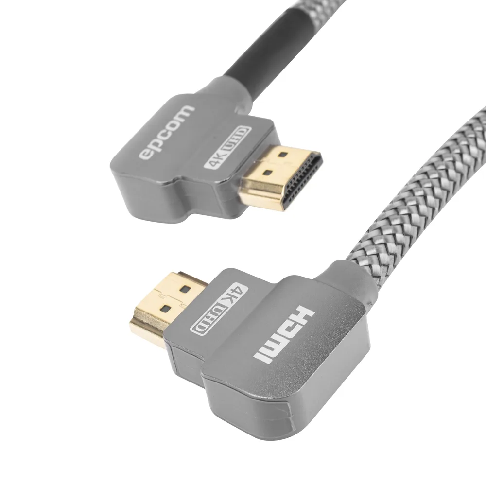 Cable HDMI Ángulo 90° | 3 Metros (9.84 Pies) | Alta Definición | Versión 2.0 | Alta Velocidad 18Gbps | 4K@60Hz |