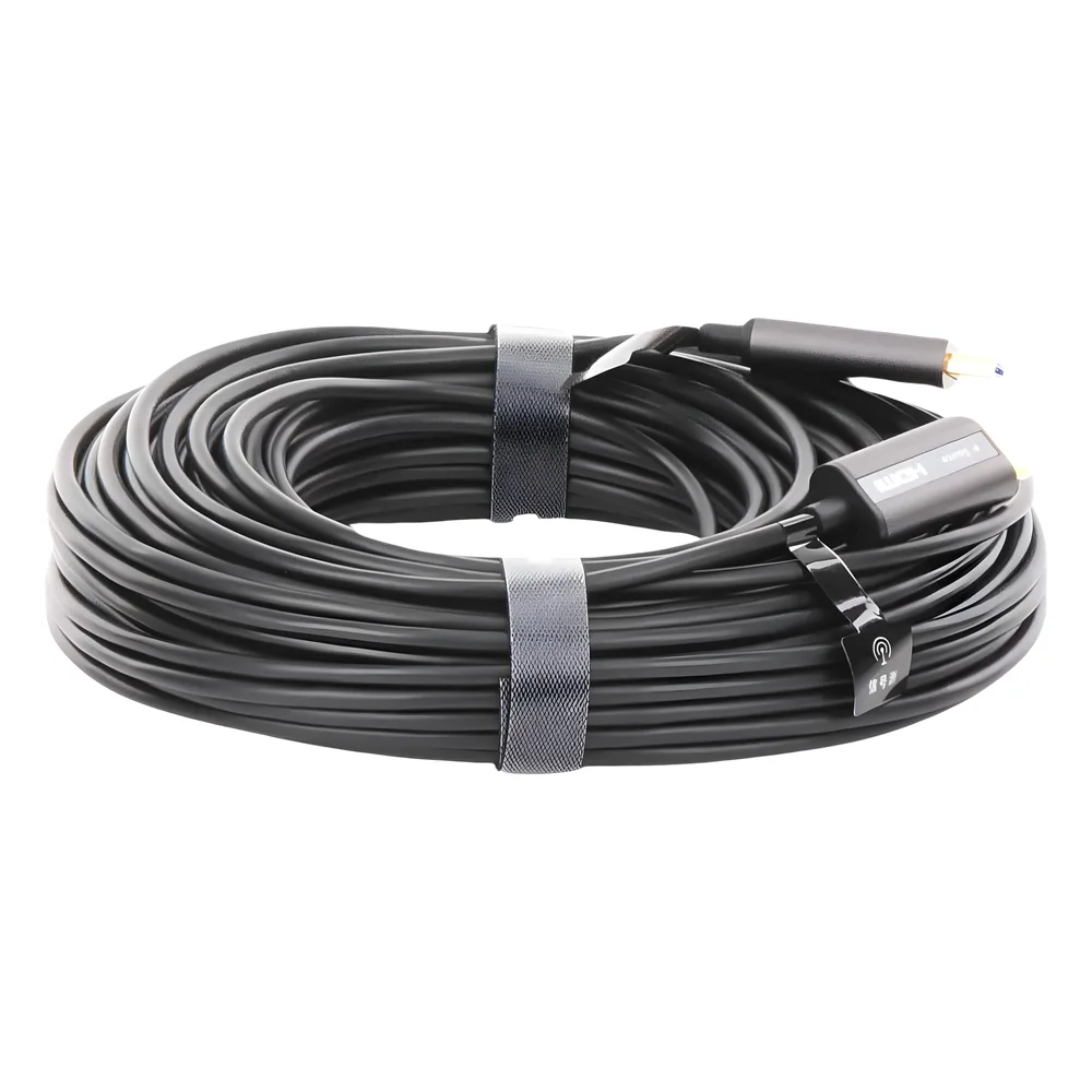 Cable HDMI de 30 Metros (98.43 Pies) por Fibra Óptica 4K@60Hz | Fibra de 4 Núcleos + Cobre EstaÑado de 7 Núcleos | Compatible con HDMI 2.0 | Alta Velocidad 18 Gbps | 3D | HDR | Carcasa de Zinc | Premium | 2 AÑos de GarantÍa – vista 2