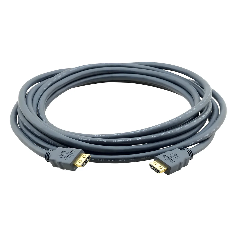 Cable HDMI Premium| Longitud 4.60 m | Alta Velocidad 18 Gbps | 4K@60Hz (4:4:4) | Conectores Dorados 24K | K-Lock Resistentes | Triple Blindaje | Certificado Premium