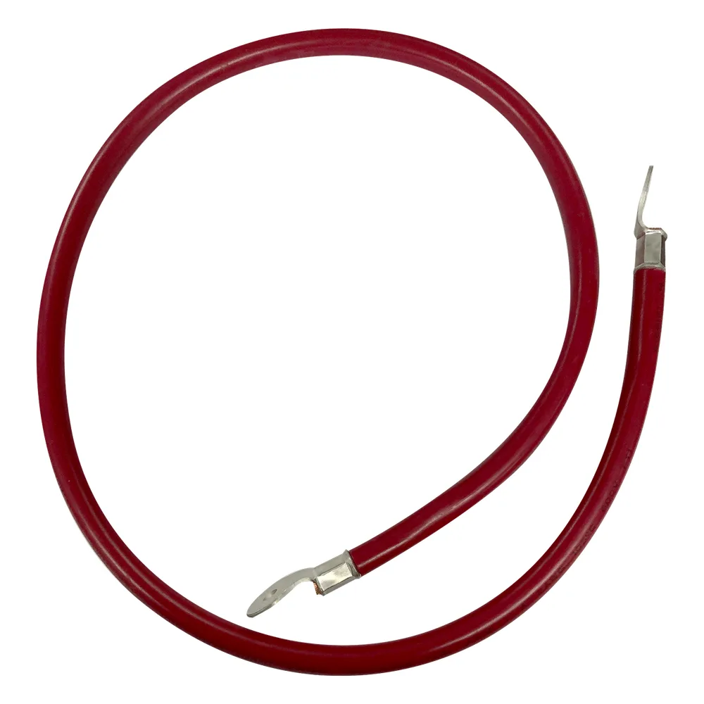 Cable para Baterías  1 m, Rojo, Calibre 2 AWG con Terminales de Ojo en Ambos Extremos
