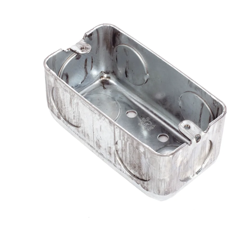 Caja (Chalupa) 4x2" / Profundidad 1-7/8" / 7 Entradas de 3/4" / Troquelada. – vista 2