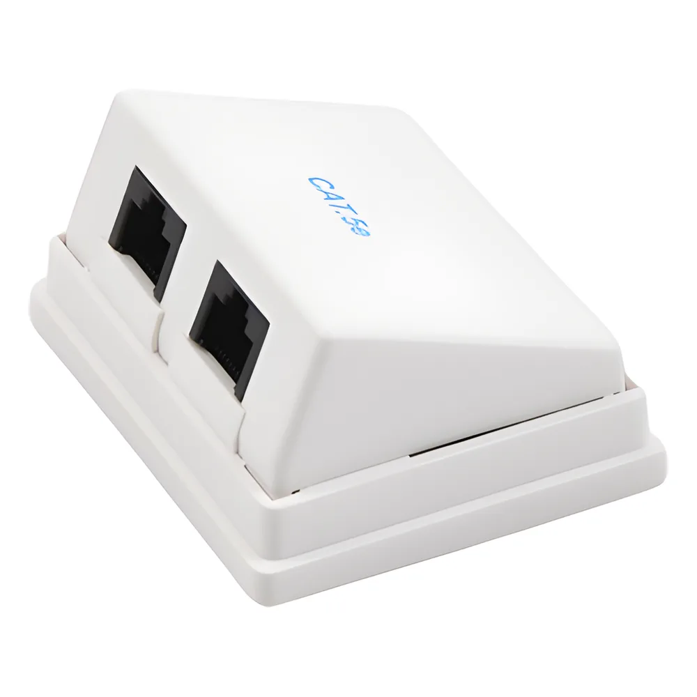Caja de Pared Angulada Incluye 2 Jacks UTP Cat5e Keystone – vista 4