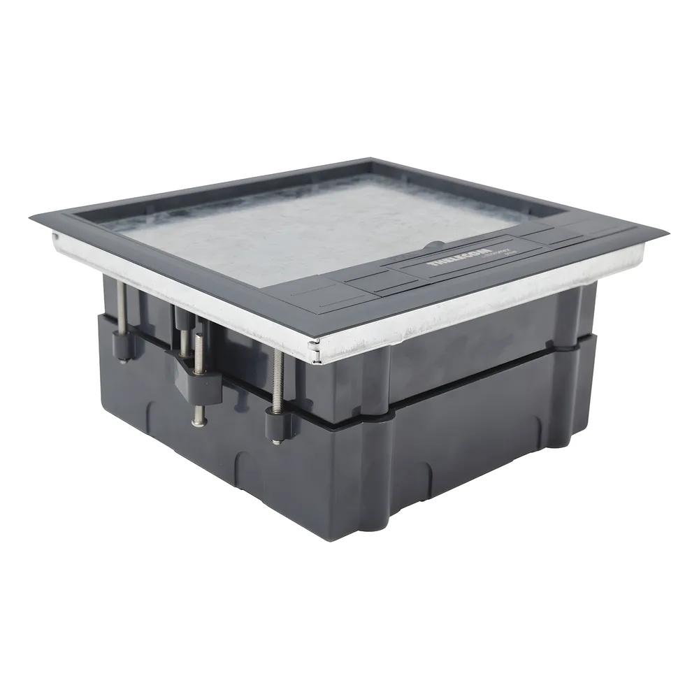 Caja de Piso para Dos Módulos Universales (Socket M2), para Alimentación Eléctrica y Redes de Datos (11000-33401) No Incluye Faceplates – vista 5