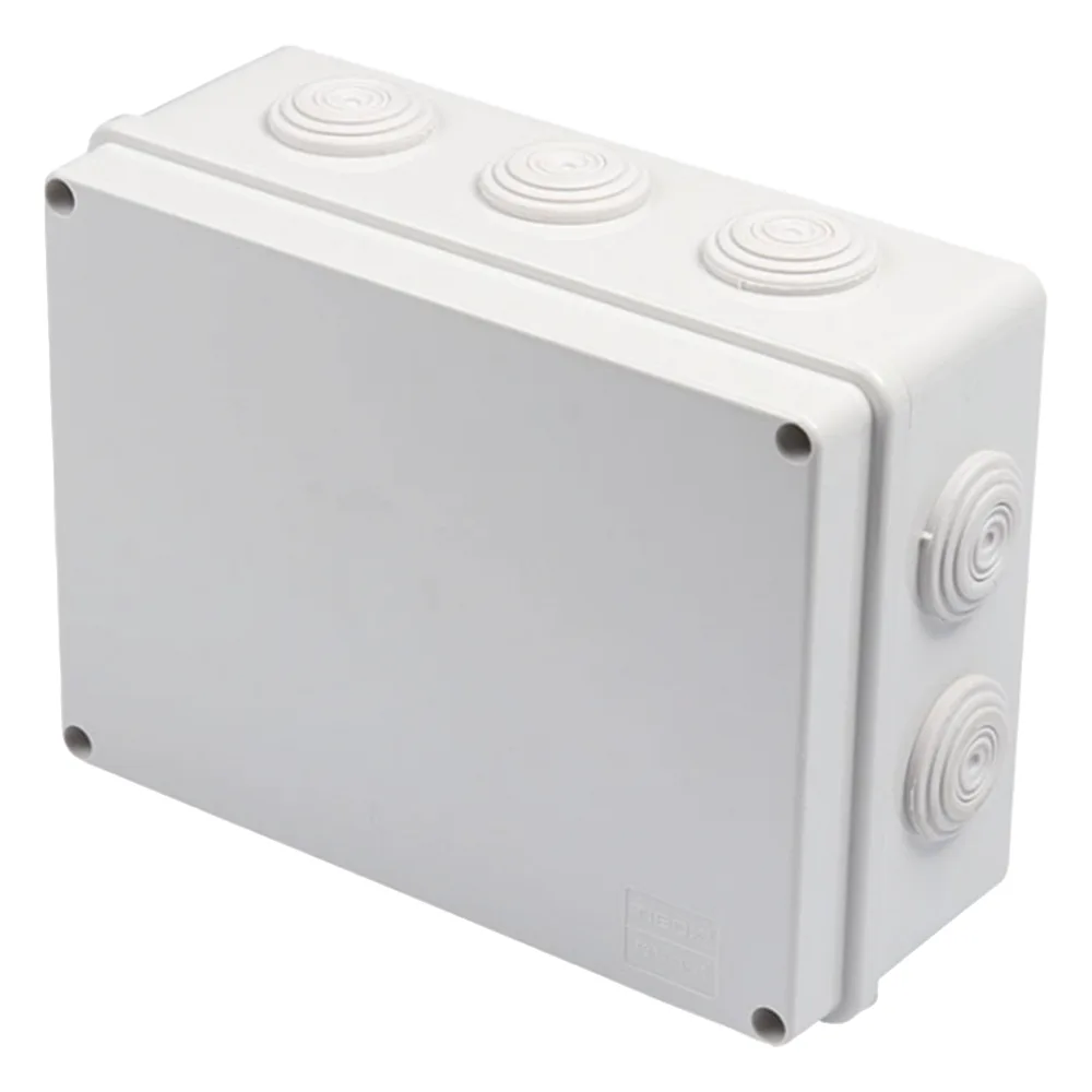 Caja Derivación-Conexión de Plástico (140 X 190 X 76 mm) con 10 Glándulas de Goma. Para Instalaciones Comerciales, Residenciales e Industriales. Incluye Tornillería para su Tapa. Funciona También como Registro. – vista 2