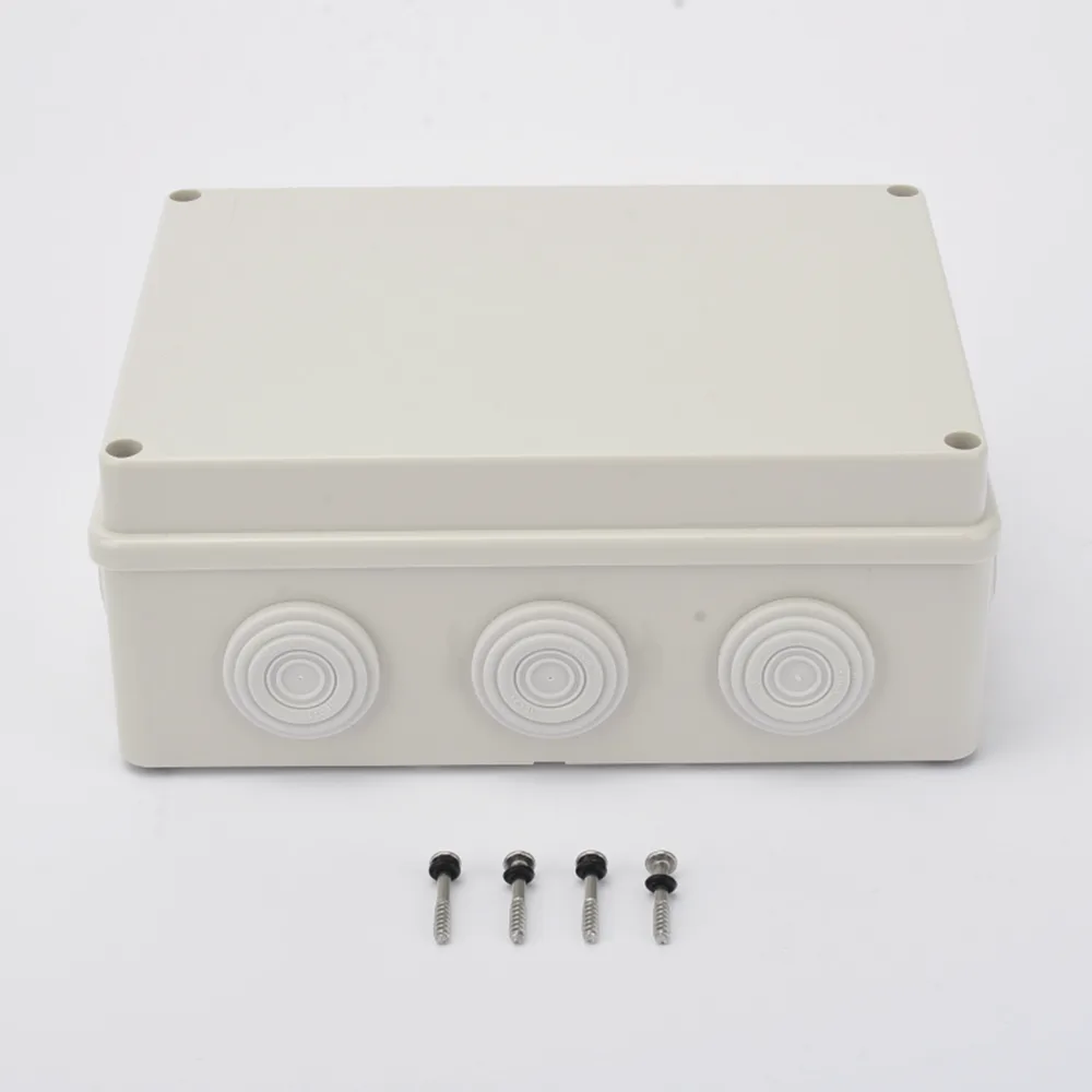 Caja Derivación-Conexión de Plástico (140 X 190 X 76 mm) con 10 Glándulas de Goma. Para Instalaciones Comerciales, Residenciales e Industriales. Incluye Tornillería para su Tapa. Funciona También como Registro. – vista 4