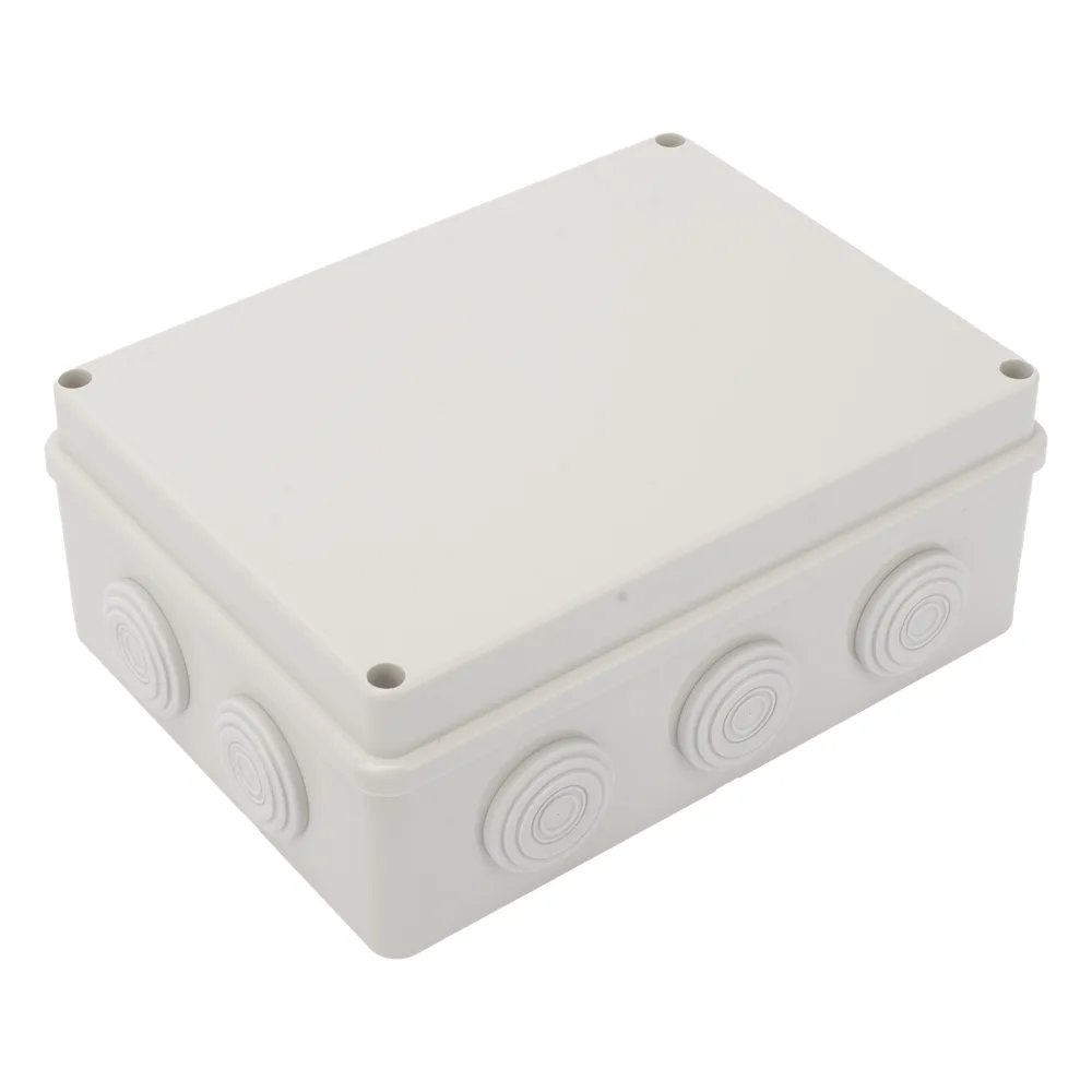Caja Derivación-Conexión de Plástico (140 X 190 X 76 mm) con 10 Glándulas de Goma. Para Instalaciones Comerciales, Residenciales e Industriales. Incluye Tornillería para su Tapa. Funciona También como Registro.