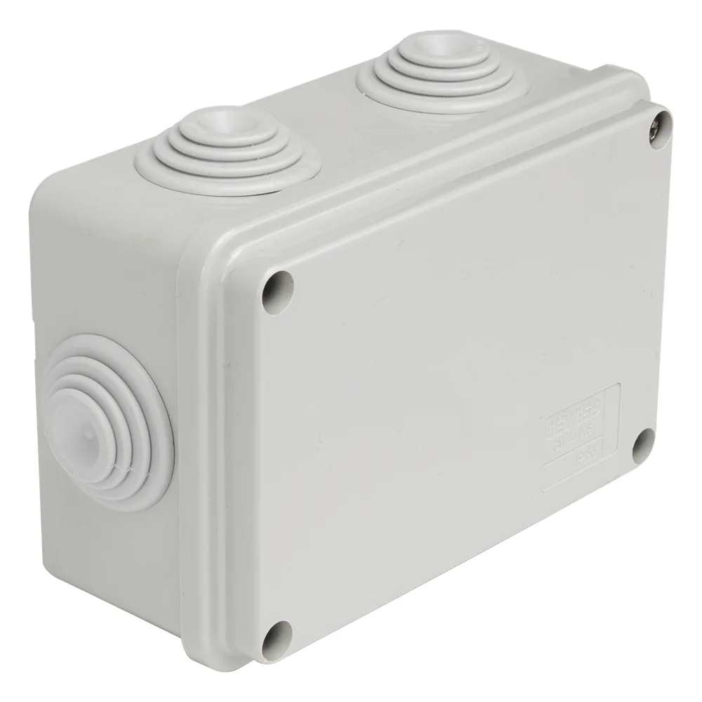 Caja Estanca de PVC Para Derivación y Conexión, 6 Entradas, Tapa Atornillada, 120x80x50 mm (Área interna), Uso Exterior IP55, Material que no Propaga el Fuego y Libre de Hálogenos – vista 4
