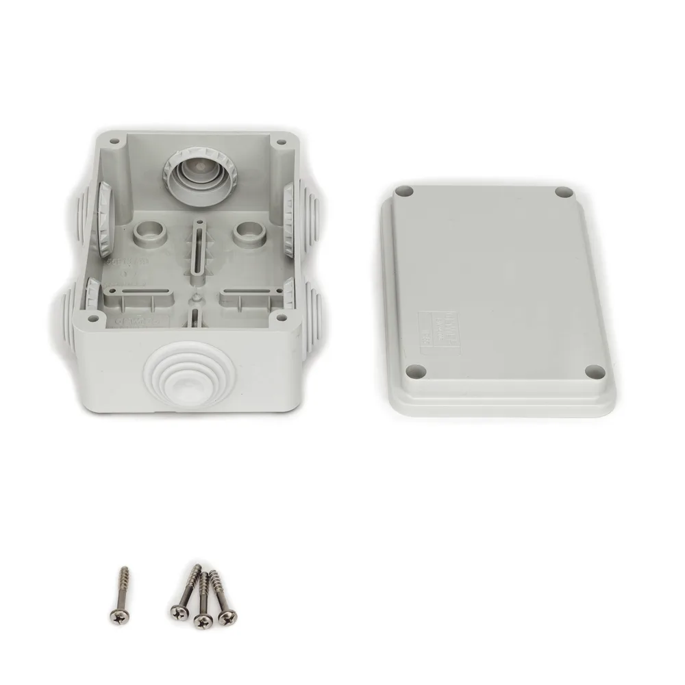Caja Estanca de PVC Para Derivación y Conexión, 6 Entradas, Tapa Atornillada, 120x80x50 mm (Área interna), Uso Exterior IP55, Material que no Propaga el Fuego y Libre de Hálogenos – vista 6