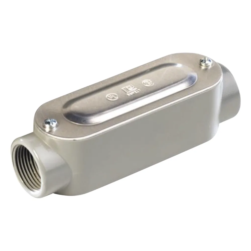 Caja oval roscada tipo C de 1 1/4" (31.8 mm) Incluye tapa y tornillos.