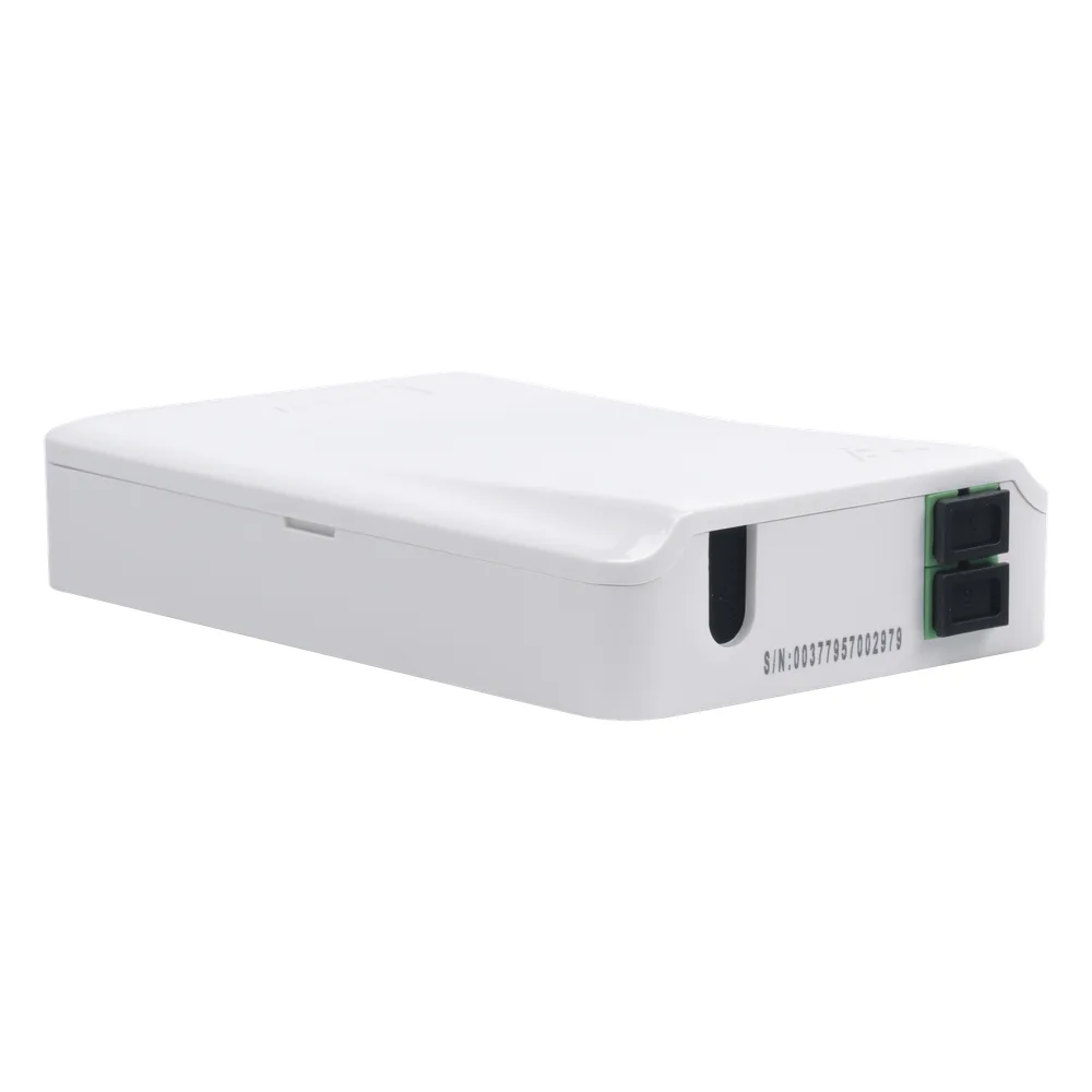 Caja Terminal de Fibra Óptica (Roseta) con 2 Acopladores SC/APC, Blanca – vista 3