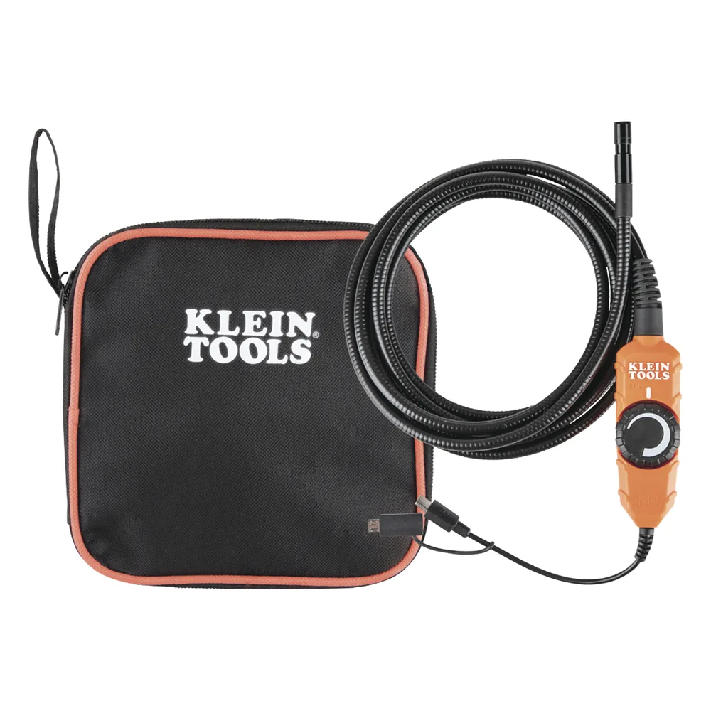 Cámara Boroscopio de Inspección con Conexión para Dispositivos Android®. Cuello de Cisne Blindado de 10' (3 m) y 6 Luces LED