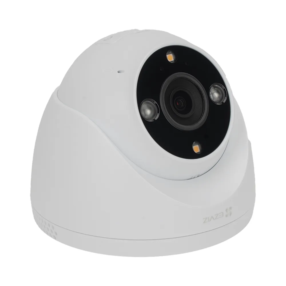 Cámara IP Domo PoE / Resolución 2K  3 Megapixel / Visión Nocturna a Color 30 m / Lente 2.8 mm 106° / Detección IA Humano/Vehículo / Audio Bidireccional / Defensa Activa con Luz y Sirena / IP67 – vista 4