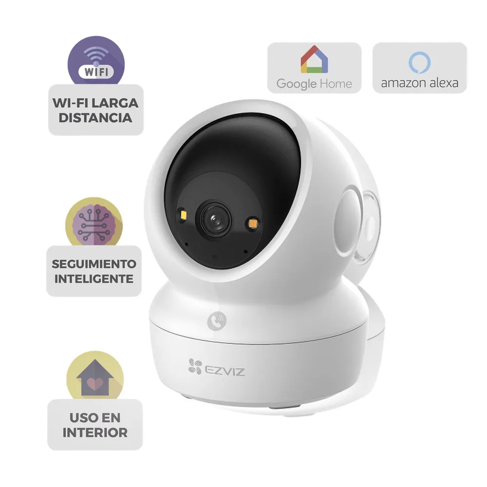 Cámara PT Wi-Fi / 4K (8 Megapíxeles) / Audio de Dos Vías / Visión Nocturna Inteligente en Color  / Detección Humana / Detección de Mascota / Llamada a la App con un toque / Almacenamiento en MicroSD y Nube