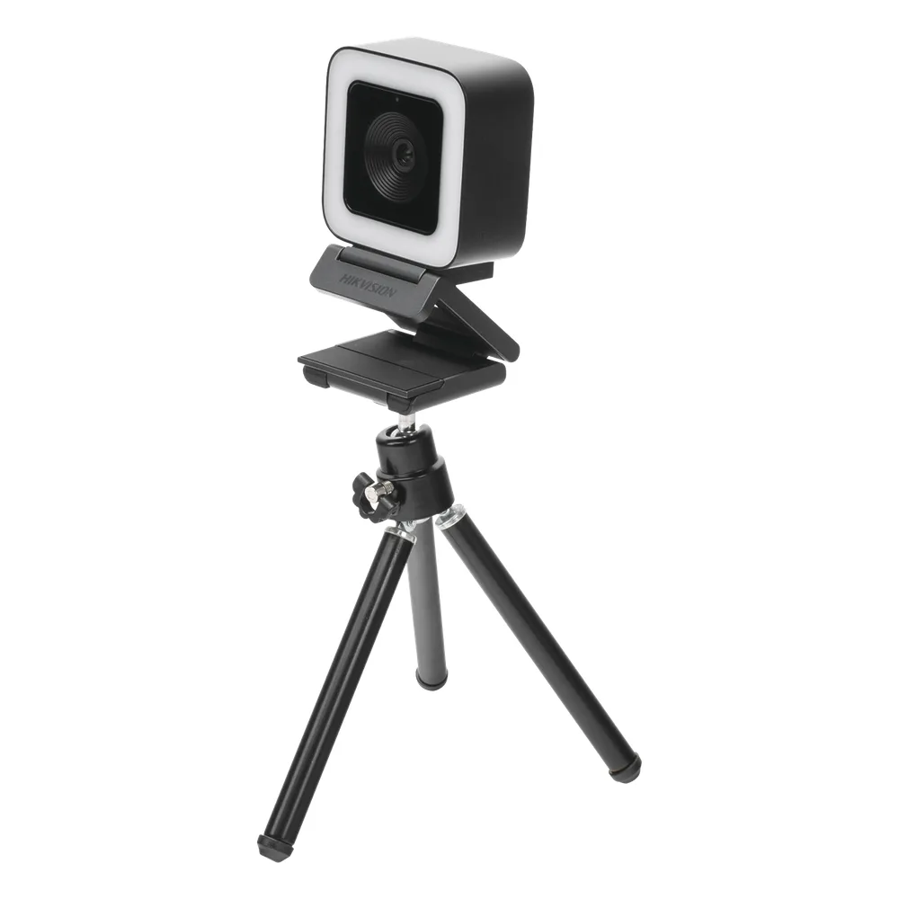 Cámara Web ALTA DEFINICIÓN (1080p) / Aro de Luz Interconstruido / Gran Angular / Micrófono Integrado / Conector USB de 2 mts / Fácil de Instalar / Reducción de Ruido Inteligente
