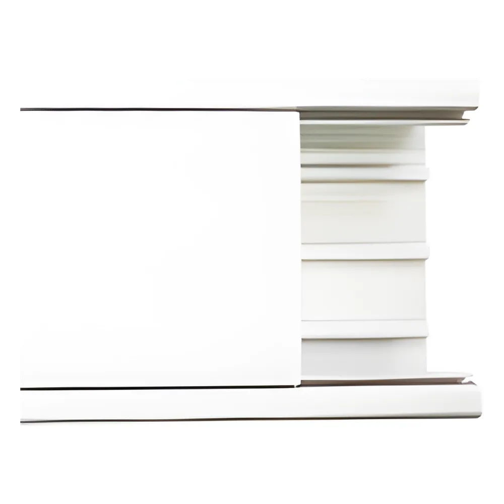 Canaleta con tapa en color blanco de PVC auto extinguible 100 x 52 x 2500mm (5501-01250)