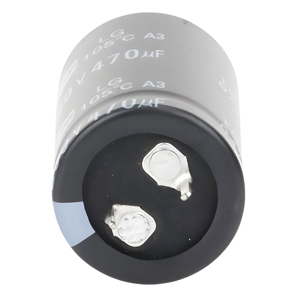 Capacitor Electrolítico de Aluminio, Radial de 470 µFd, 250 Vcc, 105 °C, 25 x 40 mm. – vista 2