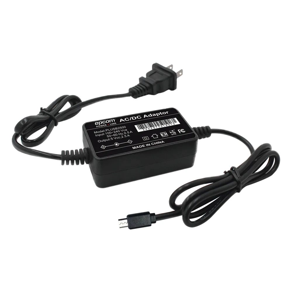 Cargador Micro-USB Profesional de 5 Vcc, 2.5 A para Celulares, Tabletas y Radio PKT-03 / Voltaje de Entrada de 100-240 Vca