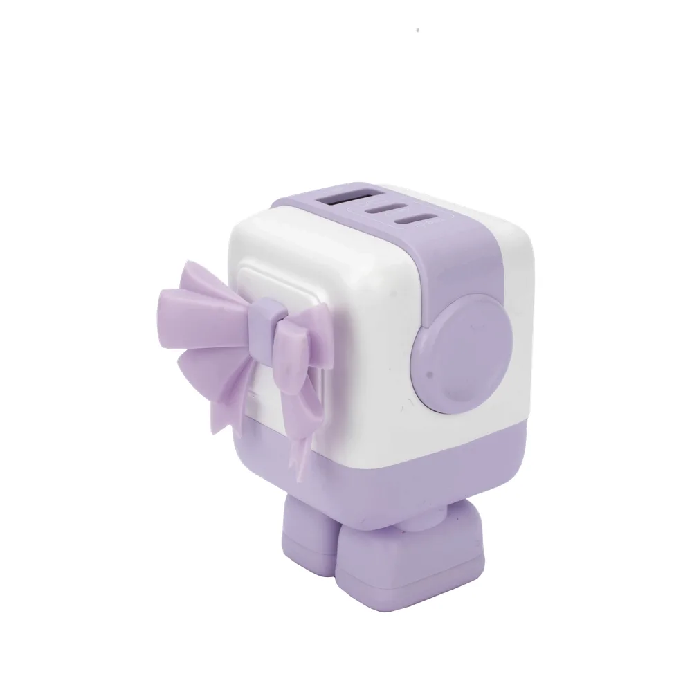 Cargador RobotGaN de 65W Serie UNO | 3 Puertos de Carga Rápida | 2 USB-C | 1 USB-A | PD 3.0 | QC 4.0 | Carga Inteligente | Tecnología GaN II | Zapato Magnético Extraíble | Carcasa Ignífuga | Pantalla LED – vista 6