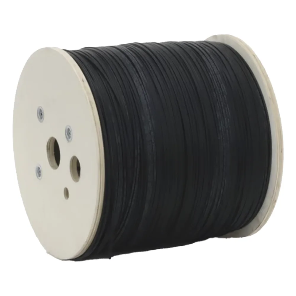 Carrete de 2 Kilómetros de Fibra Óptica Drop Plana, Interior/Exterior G.657A2 Monomodo de 1 Hilo (Unifibra), Dieléctrica, Forro Negro, Compatible con Conectores FASC, FASCUP, FASCLC – vista 2