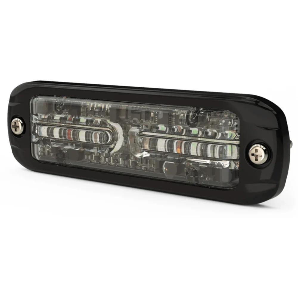 CD3 Connect Luz Auxiliar de 12 LED, Rojo/Blanco, Lente Transaprente, Bisel Negro
