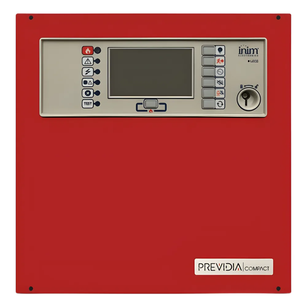 Central de Detección de Incendio Previdia Compact | Direccionable 1 Lazo hasta 64 Puntos | Pantalla Táctil | Inim Cloud Fire Integrado | EN 54-2/4/21 | UL