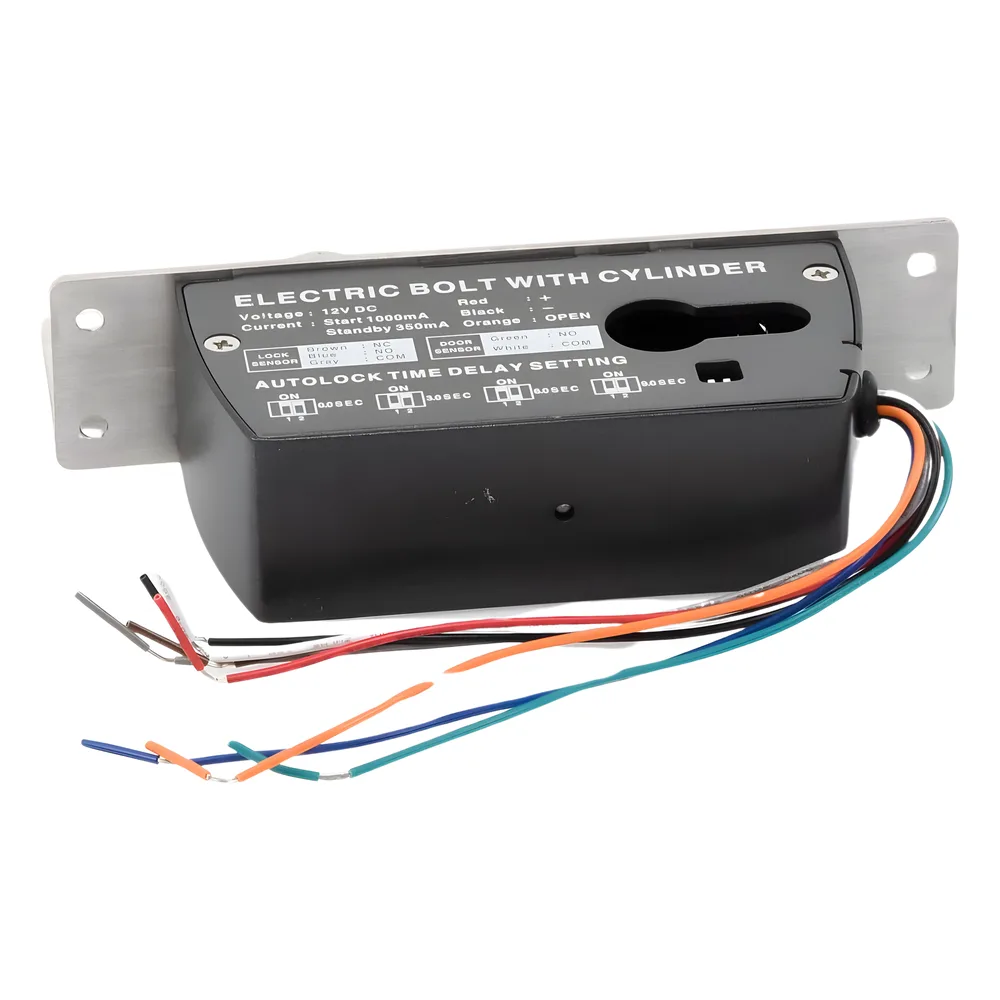 Cerradura de Perno 2000 kg de sujeción/ Cerrada en caso de falla (Fail Safe)/ Con temporizador y Sensor de puerta – vista 3