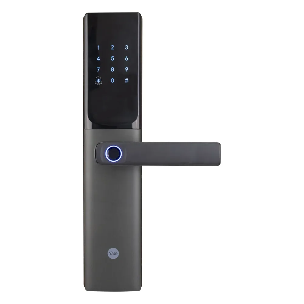 Cerradura Digital JULIUS / Sensor de Huella con Inteligencia Artificial / Registro de 100 Huellas y 100 Códigos / Bloqueo Automático / Modo Niños / IP54 / Incluye 2 Llaves de Alta Seguridad y 4 Tarjetas MIFARE – vista 2