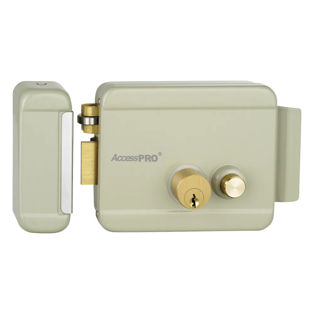 Cerradura Eléctrica con Botón de Salida / Incluye Llave  / Exterior / Izquierda