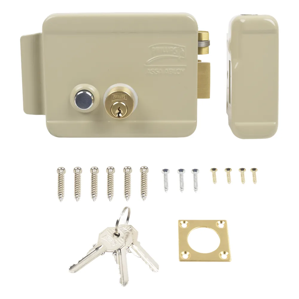 Cerradura Eléctrica / Incluye Llave / Derecha/ Con Botón integrado /Exterior – vista 3