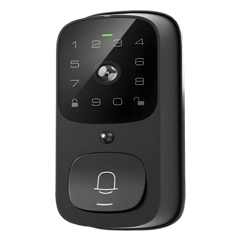 Cerradura Inteligente con función videoportero LNDU / WiFi Integrado / Compatible App LNDU / Teclado Táctil / 8 Baterías AA / Bloqueo Manual y Automático / Exterior IP65
