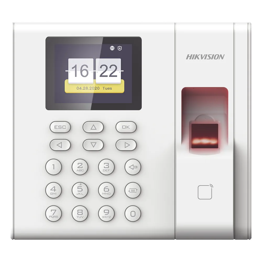 Checador de Huella con Batería de Respaldo / 1,000 Huellas / 100,000 Eventos / LCD 2.4 Pulgadas / TCP-IP / USB / Lector EM 125 kHz / iVMS-4200