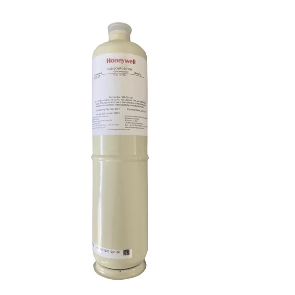 Cilindro de gas patrón de isobutileno 50 ppm balance aire, 34 L, para calibración de span de detectores PID/VOC de la serie RAEGuard 2 PID